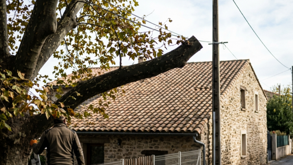 ai une branche surplombant une to